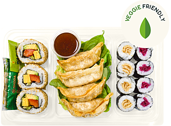 Veggie California Rolls with Gyoza side - Individual