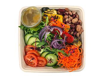 Vegan Bento Box - 5 Bean and Roasted Pepper Salad