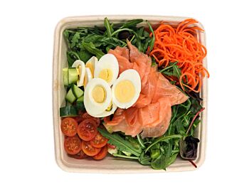 Smoked Salmon with Sliced Egg -  Bento Box