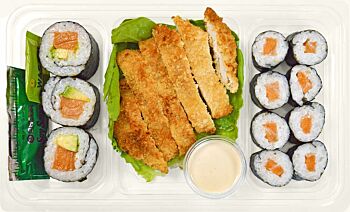 Salmon and Avocado Rolls with Katsu side - Individual