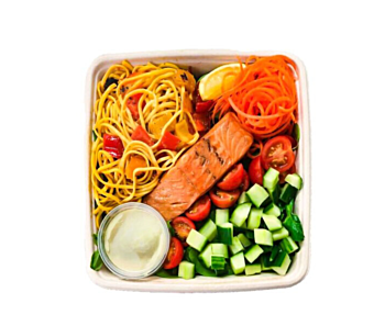 Pasta with Fresh Salmon - Bento Box