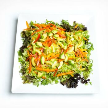 Platter of  Mixed Peppers and Fresh Avocado Salad