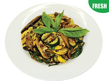 Platter of Roasted Mushroom and Grilled Courgette Salad