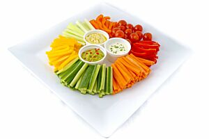 Vegan Fresh crudites with Vegan Dips