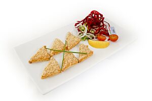 Sesame Prawn Toast Triangles