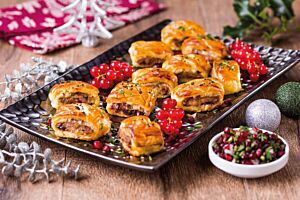 Turkey and Stuffing Christmas Homemade Sausage Roll