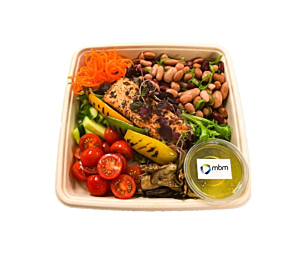 Roasted Salmon, Peppers and 3 Bean - Bento Box