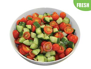 Platter of Tomato and Cucumber Salad